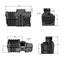 Koolwaterstof PSDC10 DN160 olie- en benzine afscheider 10l/s zonder bypass