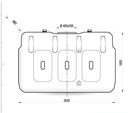 Bovengrondse opslagtank 3000l zonder staalband (2630x880x1650) 120kg