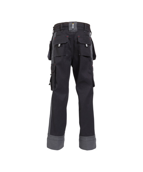Werkbroek Dassy Seattle kids zwart/cementgrijs 