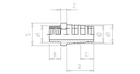PVC druk slangpilaar 6/4" draad naar dia 50 mm VDL speciaal