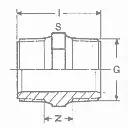 PVC druk nippel 6/4" (40st/doos)