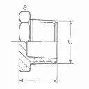 PVC druk draadstop 1" M (20st/doos)