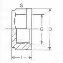 PVC druk draadstop 2" F (30st/doos)
