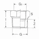 PVC druk red. 1/2" x 1/4" M/F (80st/doos)