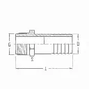 PVC druk slangpilaar 3/4" draad (80st/doos)