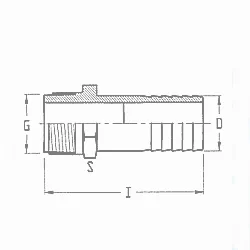 PVC druk slangpilaar 5/4" draad (30st/doos)