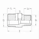 PVC druk red nippel 1" x 1/2" (100st/doos)
