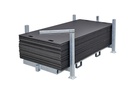 Rijplaat kunststof 2000x1000x15mm 15 ton 4gaten fijn geribd