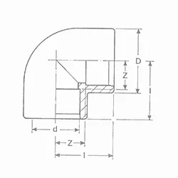PVC druk lijm bocht dia 1" 90° (50st/doos)