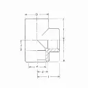 PVC druk lijm T-stuk dia 1" (30st/doos)