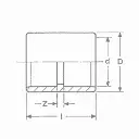 PVC druk lijm mof dia 5/4" (180st/doos)