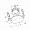 PP druk zadel 32 - 1/2"