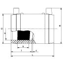 PE druk electrolas mof dia 75mm SDR11 PN16g