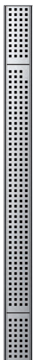 Douchegoot 70x885 laag met plint en flens (met geperforeerd rooster)