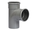 PVC T-stuk dia 250 87° 2xMSp grijs benor SN4