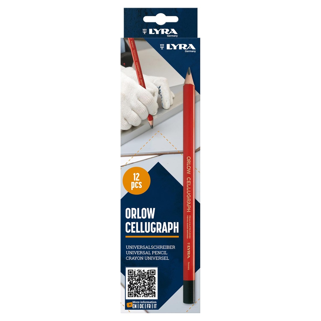 Potlood lyra cellugraph geslijpt (gescherpt) gladde oppervlaktes rood GRP