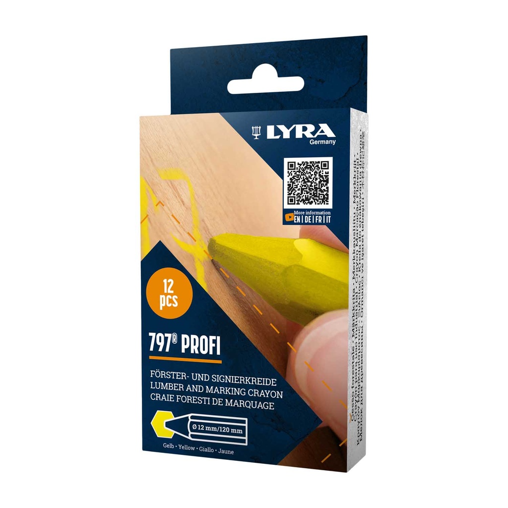 Vetkrijt lyra geel