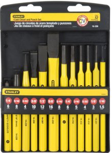 Koudbeitel en drevel set 12 dlg Stanley  