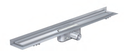 Douchegoot 70x885mm laag met plint en flens (met geperforeerd rooster)