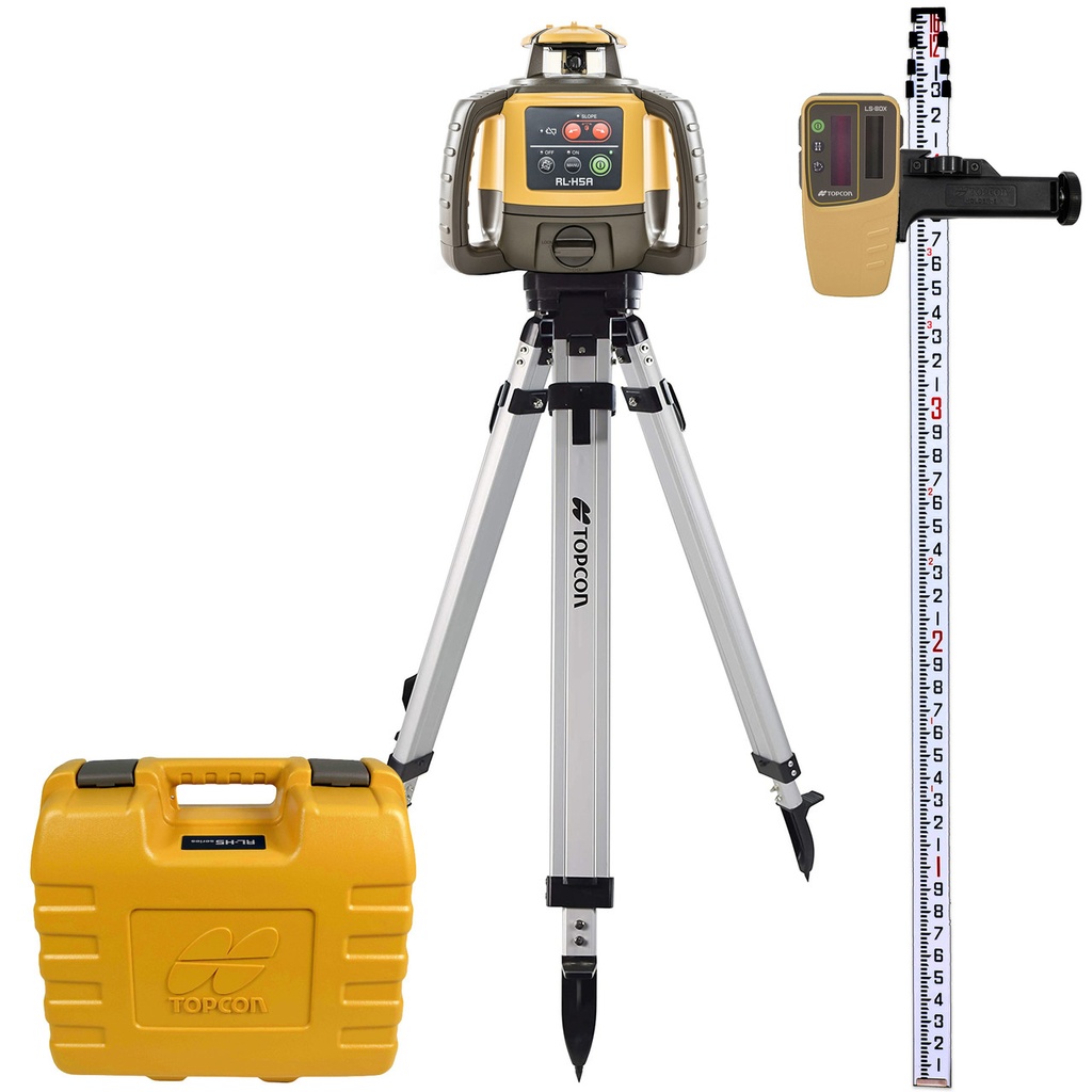 Laser topcon RL-H5A + LS-80L set met baak en statief