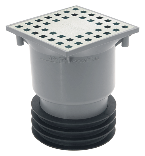 Siphon airfit universel avec grille en acier inoxydable