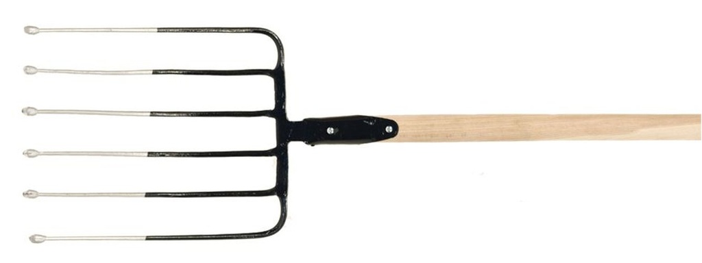 Beet fork 6 tines with D-handle