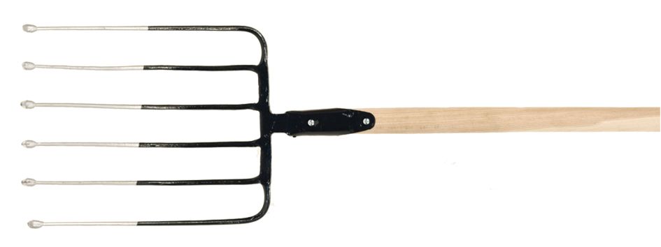 Bietenvork 6 tanden met D-steel  