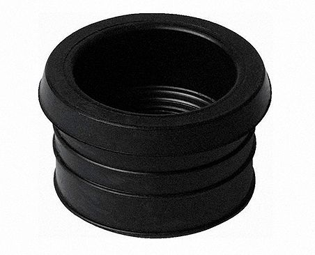 PVC verloopstuk 50/40 zwart rubber/pvc 