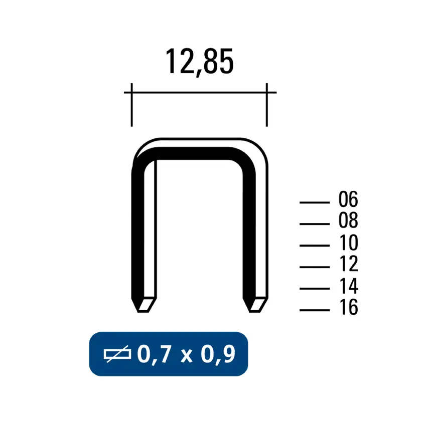 Nietjes 12mm galva 10000st type 80 carat