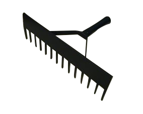 Asphalt rake 14 teeth with handle