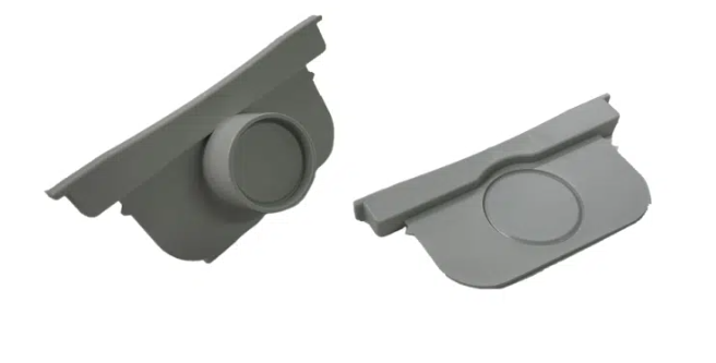 Caniveau Pegasus embout PVC gris caniveau bas 100x35mm H50mm