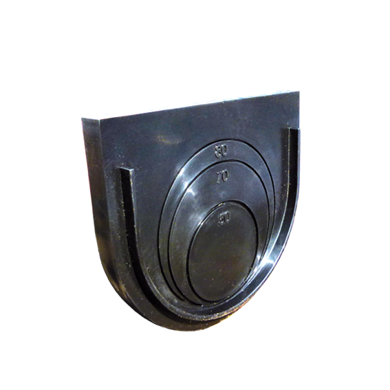 Drainage channel STORA PP black end piece