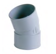 PVC bend dia 100 20° 2xM gray