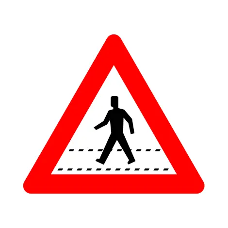 Panneau de signalisation A21 Panneau de danger "Passage pour piétons" T250