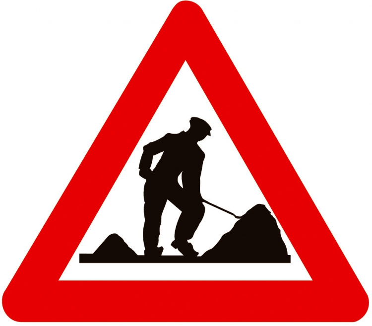 Road sign SB250 dia700 A31 HI WZ