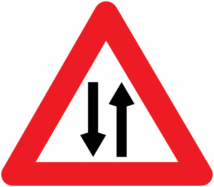 Traffic sign A39 danger sign two-way traffic SB250 nr41