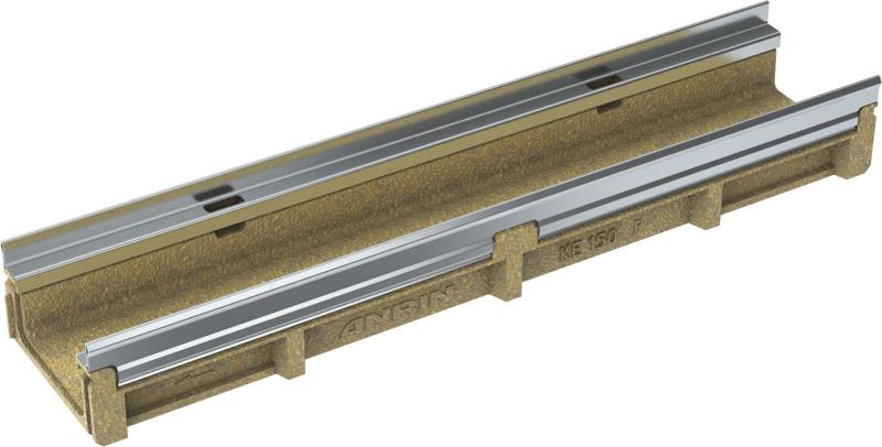 ANRIN KE 150 gutter low l=1m 0.10 H13 B22 without grid