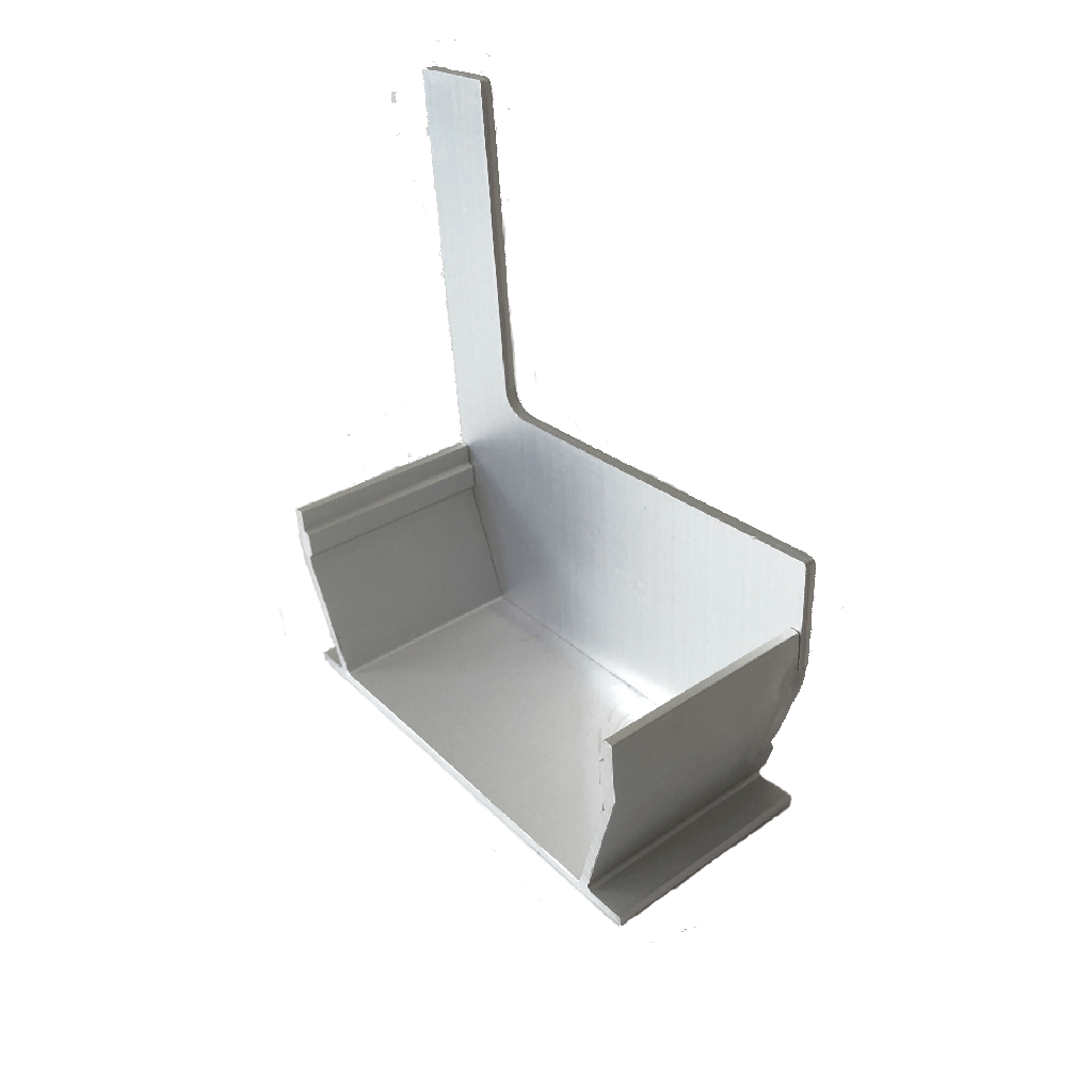 Gouttière de ligne aluminium 20mm embout droit