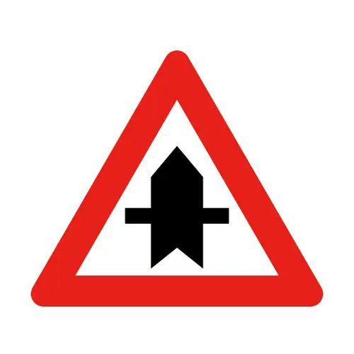 Panneau de signalisation B15A T250 (petit) priorité intersection rouge/gris