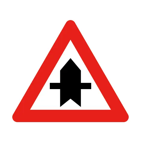Panneau de signalisation B15A T250 (petit) priorité intersection rouge/gris