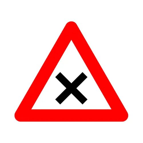 Verkeersbord B17 Voorrang van rechts T250 Z700 HI