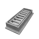 Gietijzer rioolmond B2 C250 - VO=580x180mm H=60mm COPRO