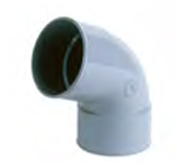 PVC bocht dia 32 67° 2xM benor grijs
