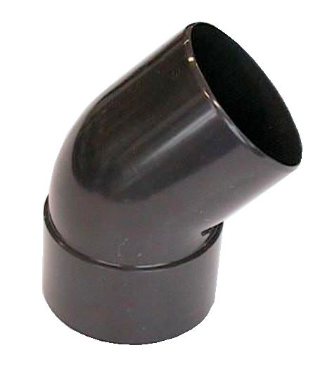 PVC bocht dia 80 45° bruin Msp  