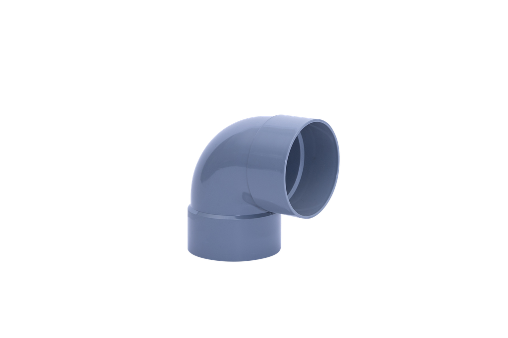 PVC bocht dia 90 87° 2xM benor grijs