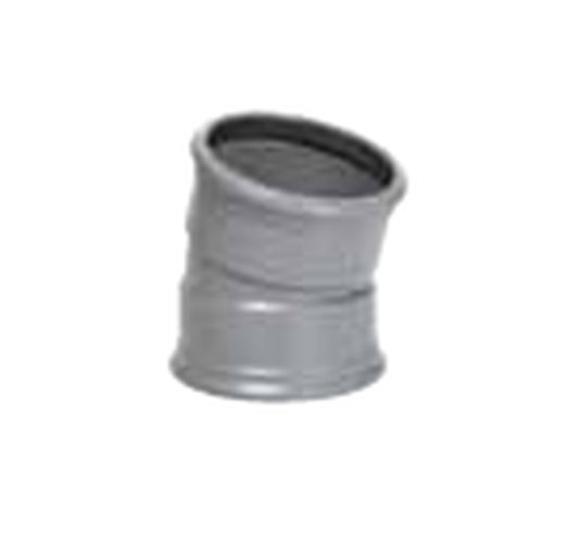 PVC bend dia 160 15° 2xM gray benor SN4