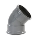 PVC bocht dia 160 45° 2xM grijs benor SN4 