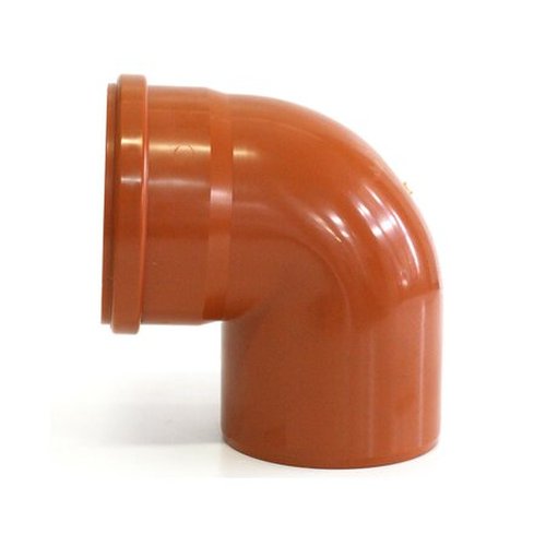 Coude PVC dia 110 87° MSp rouge brun benor SN8