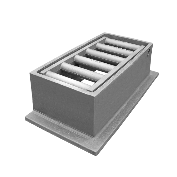 Gietij. platte rioolmond B30 D400 VO=570x230mm H=205mm COPRO