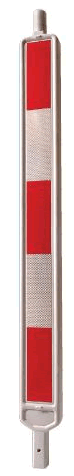 Verkeersbord PVC Baken 70x1000 3M rood/wit 